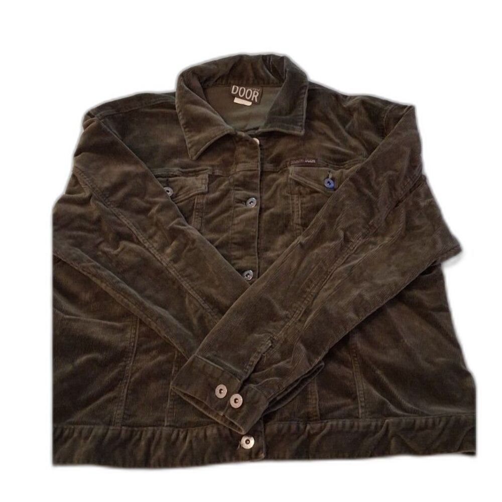 Country Door Olive Green Corduroy Jacket | Cottagecore Fall Coat